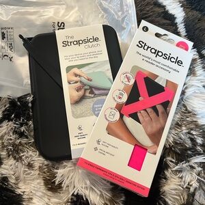 Strapsicle Neon Crush E-Reader Strap - Bright Pink & Black
